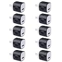 Wall Adapter 10 Pack,UorMe 1A 5V Single Port Charger Power USB Plug Charging Cube Block Box Compatible iPhone 14 13 12 SE 11, Galaxy S23 Ultra S22 S21