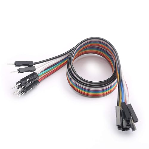 DEVMO Multicolored 10pcs Male to Female Dupont Wire Jumper Cable Ribbon Compatible with SMT32 Ar-duino Raspberry Pi Breadboard 30cm