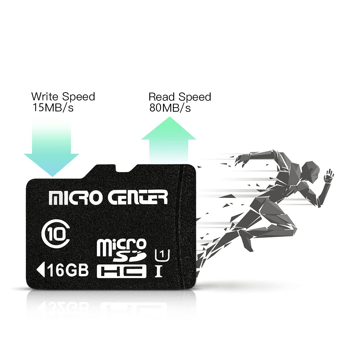 Micro Center 16GB Class 10 Micro SDHC Flash Memory Card 20 Pack with Adapter for Mobile Device Storage Phone, Tablet, Drone & Full HD Video Recording