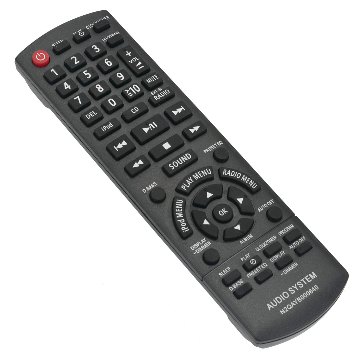N2QAYB000640 Replacement Remote Control Applicable for Panasonic SC-HC25 SC-AKX14 SC-PMX5 SC-PM500 SC-PM500DB Compact Stereo System SCHC25 SCAKX14