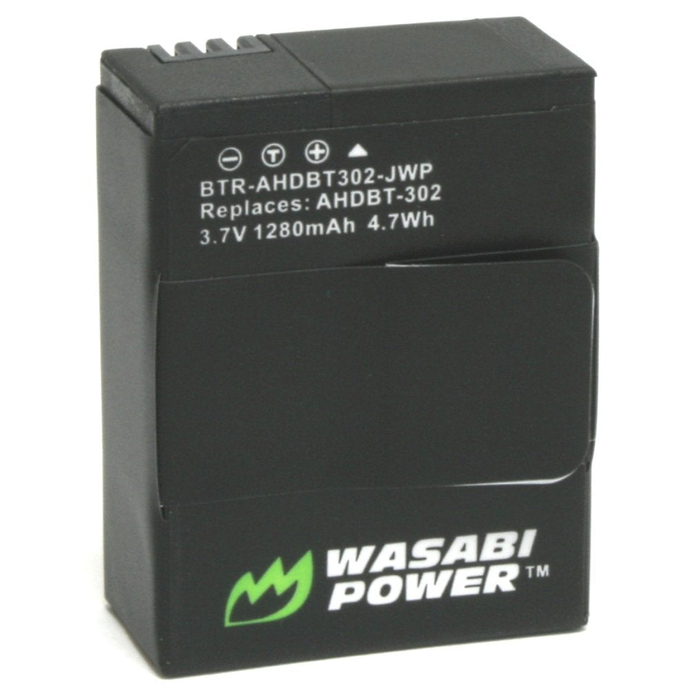 Wasabi Power Battery for GoPro HERO3, HERO3+ and GoPro AHDBT-201, AHDBT-301, AHDBT-302 (1280mAh)