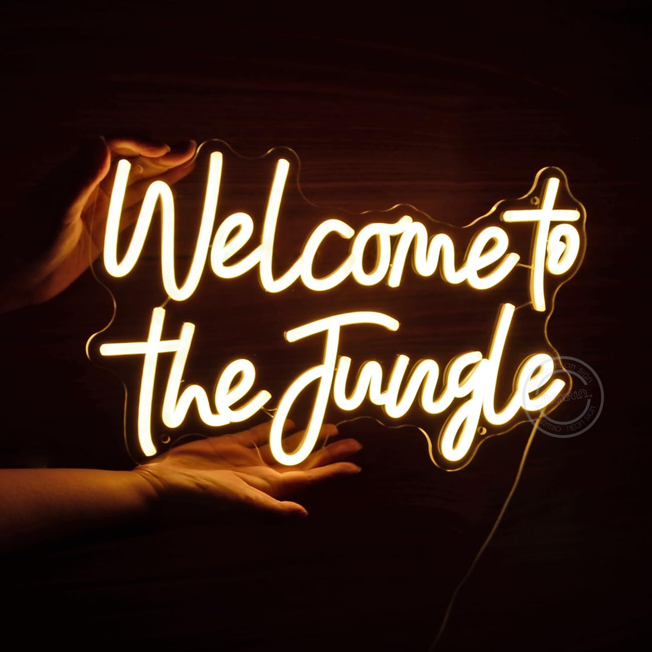 Britrio Welcome to the Jungle Neon Sign for Safari Jungle Themed Party Baby Shower Kids Birthday Gift Bedroom Bar Club LED Neon Light Wall Decor 5V