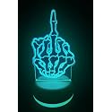 Funny Lamp Skeleton Hand 3D Trick Gift Desk Ornament, Fun and Realistic Design Party Favors for Adults, Light up Glow Punk Bistro Pub Bar Decor