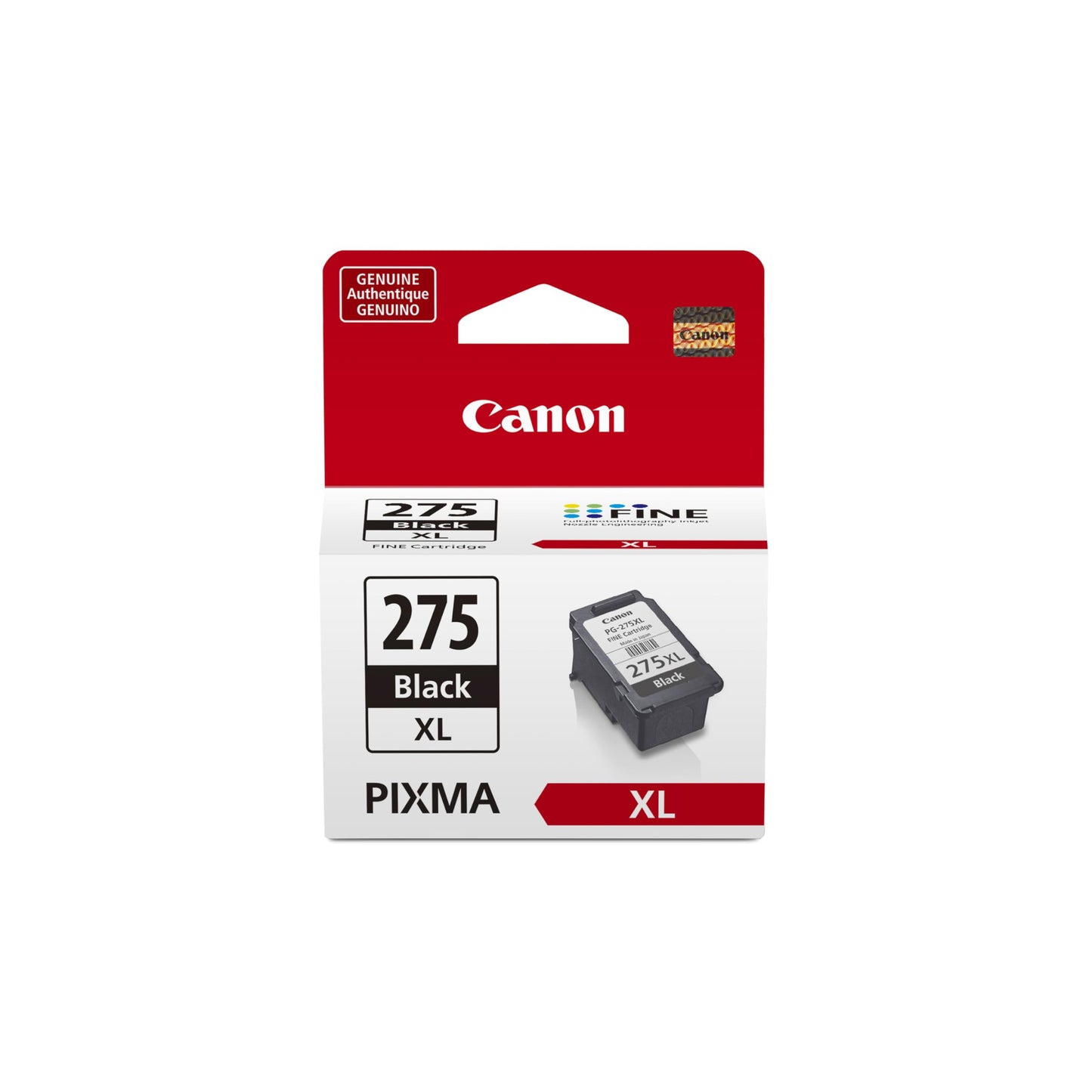 Canon PG-275 XL Genuine Black Ink Cartridge, Compatible with TS3520/3522, TR4720/4722, TR4723/TR4725