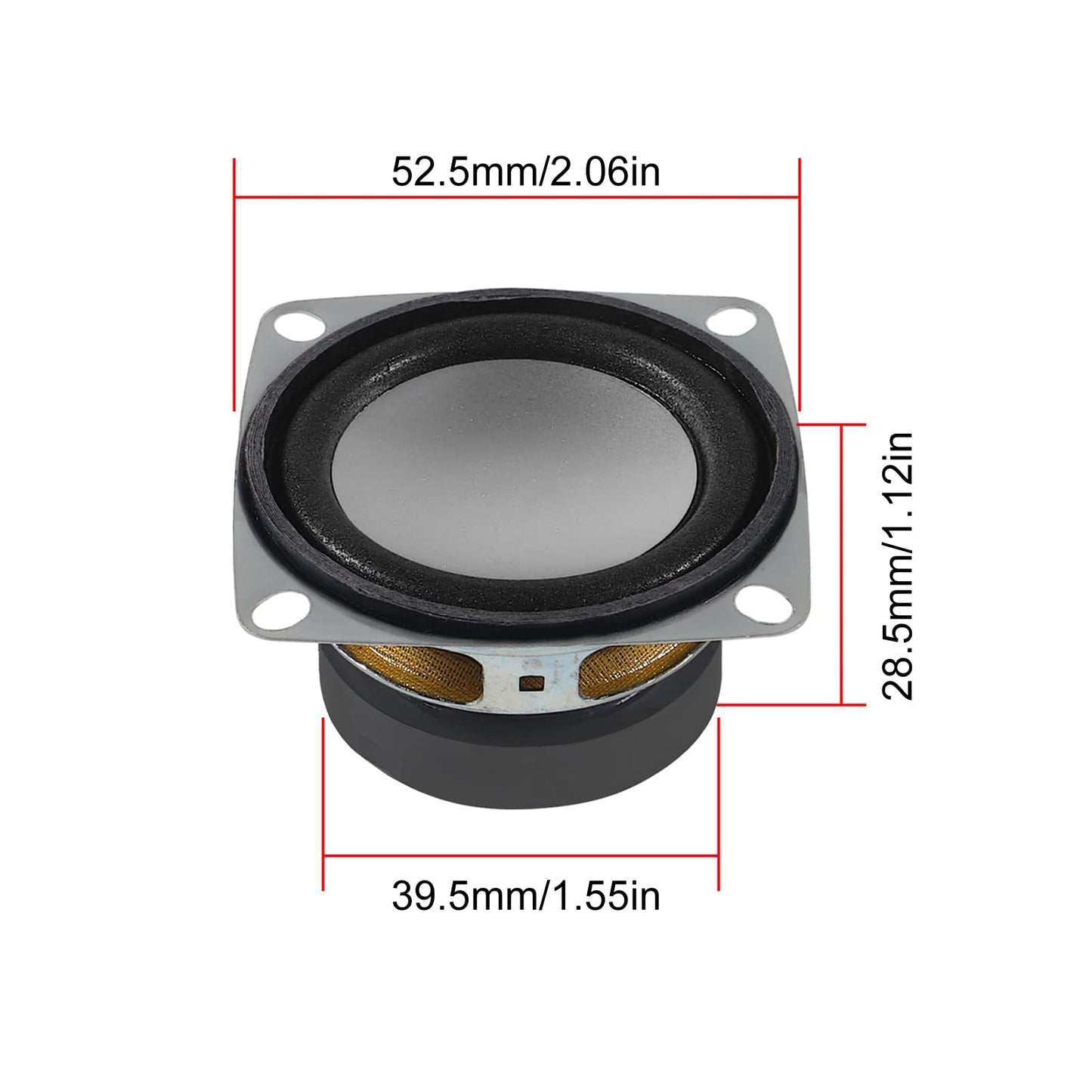 D-FLIFE 2" 4Ohm 3W Full Range Audio Speaker Stereo Woofer Loudspeaker for Arduino (4pcs)