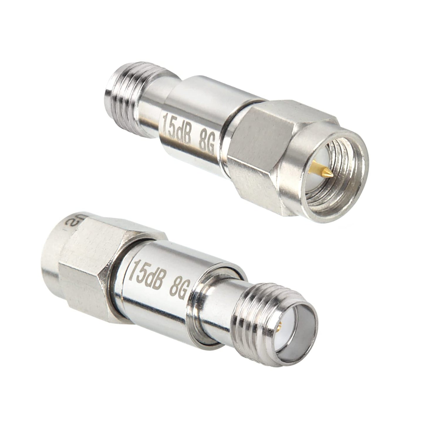 XRDS -RF SMA Male to SMA Female Coaxial RF Attenuator, DC to 8 GHz, 50Ohm, 2W, 15dB Constant Attenuator?2PCS?