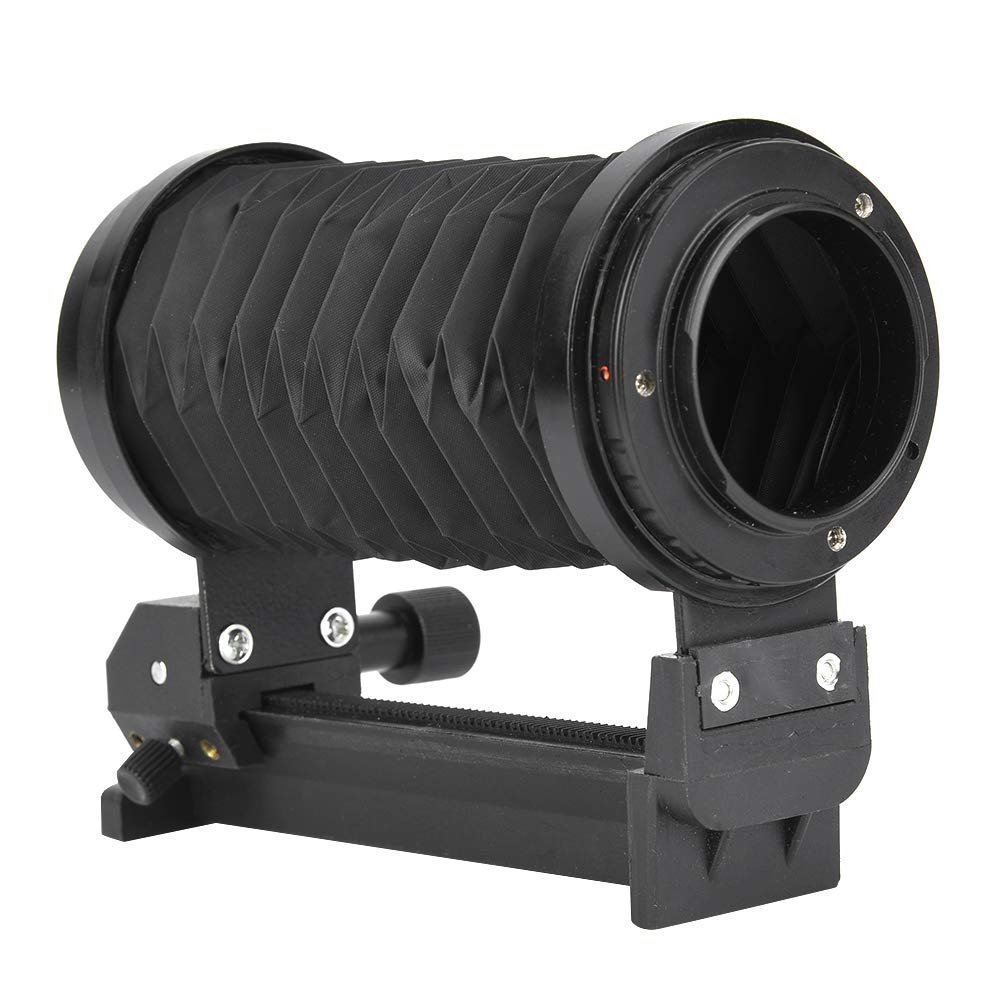 Macro Bellow, Aluminium Alloy Macro Camera Extension Bellows Straight Grain and Gear Focusing Rail Track, Macro Close Up Bellows Camera Extension