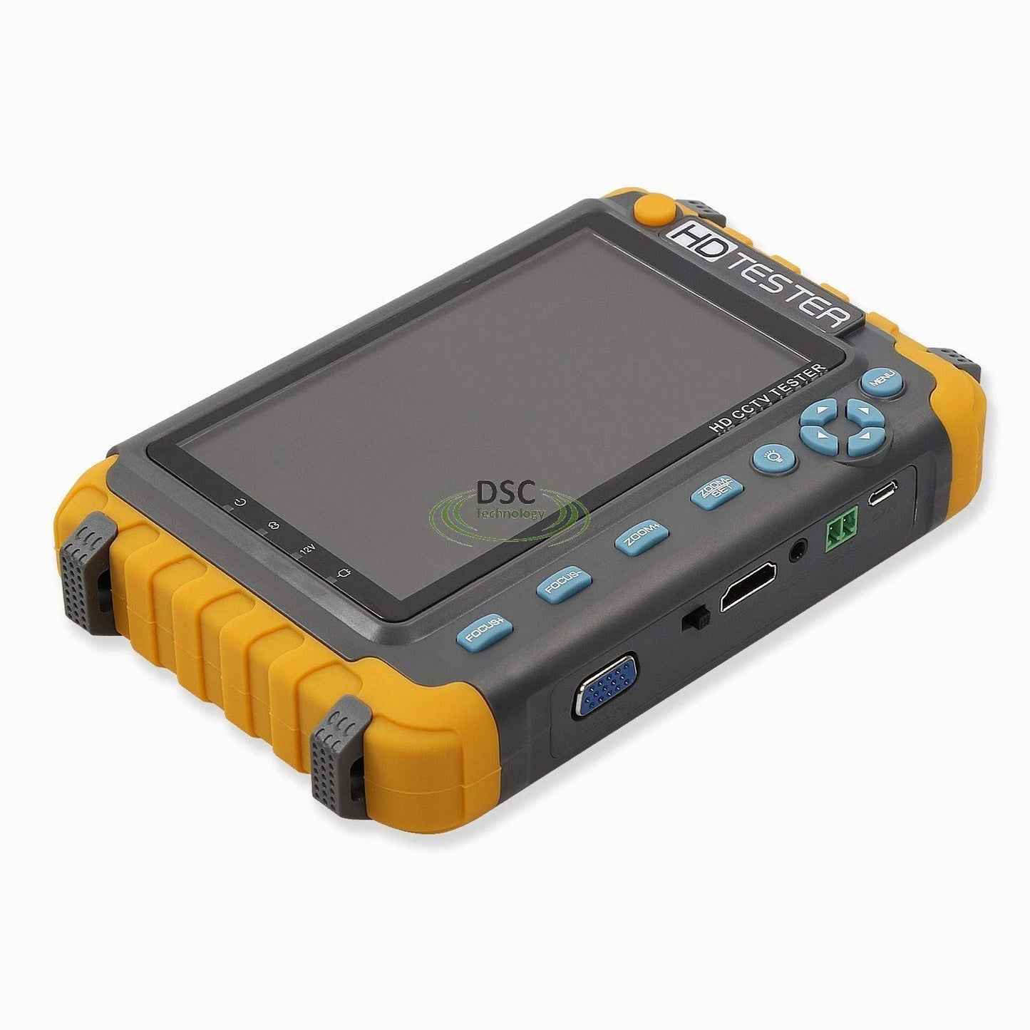 4 in 1 CCTV Tester for 1080P/3.0mp/4.0mp/5.0/8.0 Megapixel AHD, TVI, CVI, CVBS Analog Security Camera, 5 inch LCD Screen Video Monitor, 12V 1A DC