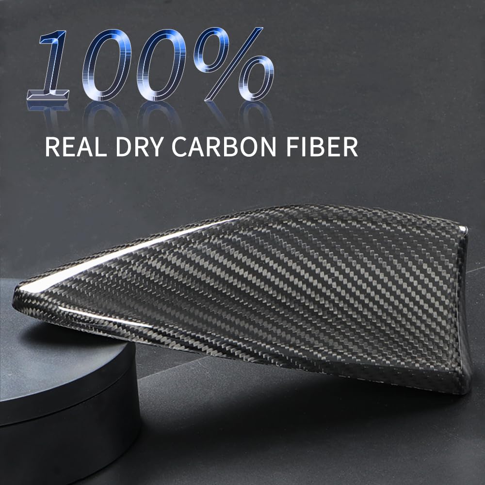 JSWAN Carbon Fiber Car Roof Shark Fin Antenna Base Cover Trim for 11th Gen Civic Hatchback Type r FL5 Typer Roof Aerial Radio Signal Base Exterior