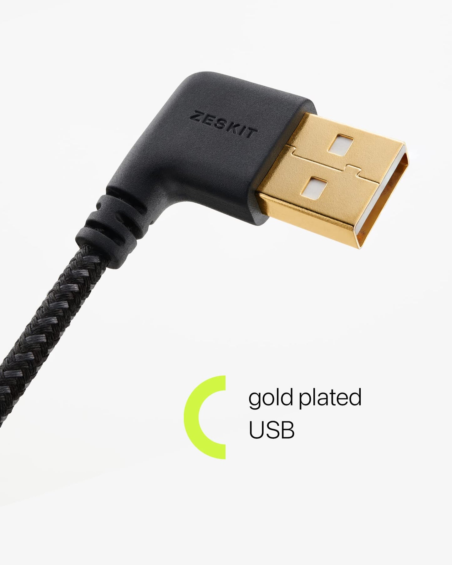 Zeskit USB to Lightning Cable MFi Certified (Short 10cm inch Braided) L Shape Right Angle, Compatible with Apple iPhone iPad AirPods for CarPlay…