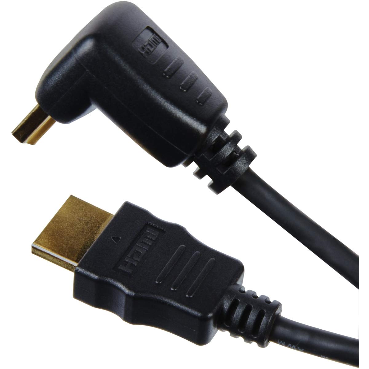 RCA DHH690SE HDMI Cable with 1 Right Angle Connector, 6ft, Black, 3"