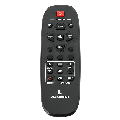 AKB73598401 Replacement Soundbar Remote Control Applicable for LG NB2020A NB2022A NB2030A Sound Bar Audio System