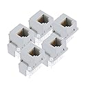 Legrand - OnQ Telephone Keystone Jack RJ25, Male to Male Connector, Universal Keystone Connector for Phone Connections, Rear Mount Snap-In Keystone