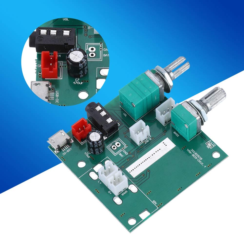 Bluetooth Amplifier Board 20W DC 5V 2.1 Channel Stereo Bluetooth 5.0 Digital Audio AMP Module, for MP3, MP4, Computer, PC, Mobile Phone, etc