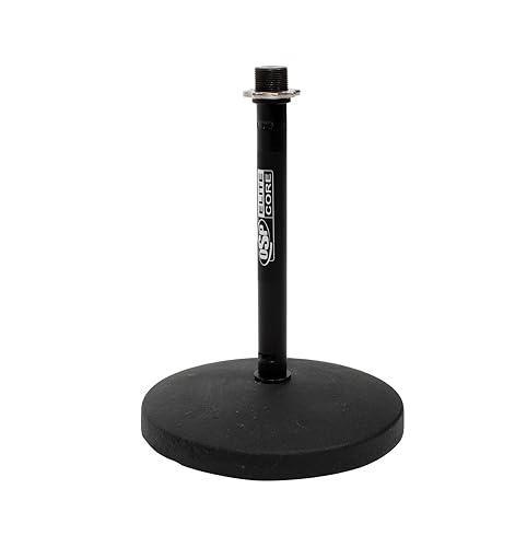 OSP LKS-DMS Heavy Duty Desk Microphone Stand with Round Base