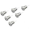 SYCZIOHU DC-099 5.5 MM x 2.1 MM Threaded Female Power Jack Panel Connector for Car Audio, Laptops and MP3 Players (6 PCS)