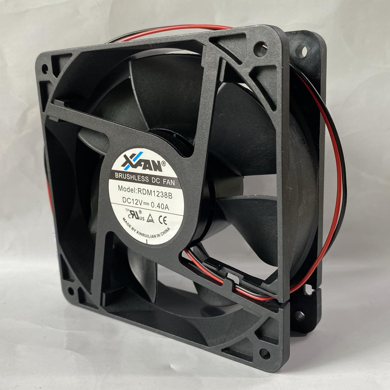 Qideyipe RDM1238B Refrigerator External DC Fan for RDM1238B DC12V 0.40A 12CM 12038 2-Wire Cooling Fan