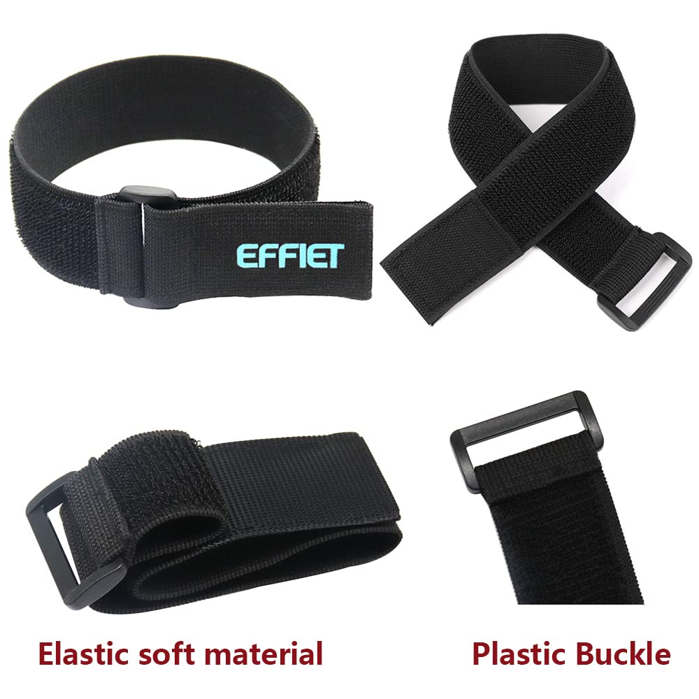 3 Packs Elastic Hook and Loop Cinch Straps for Car Visor Glasses Holder, EFFIET Adjustable Storage Strap Extension Cord Wrap Magic Securing Organizer