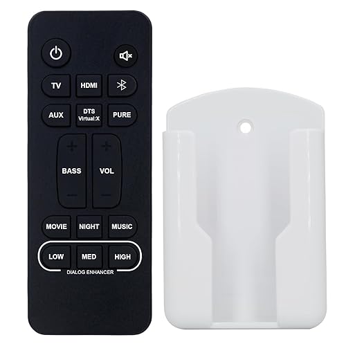 Replacement Remote Control for Denon DHT-S316 RC-1242 RC-1251 DHT-S416 RC-1245 DHT-S517 Home Theater Soundbar Speaker (with Mounting Bracket)