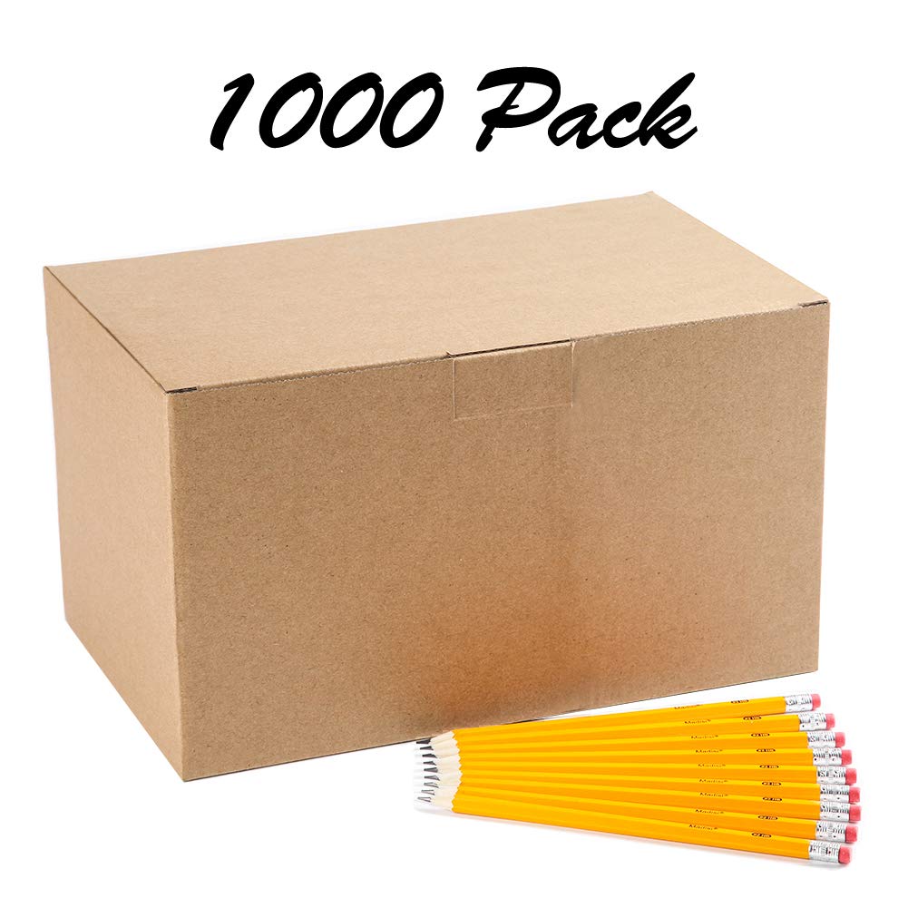 Madisi Wood-Cased #2 HB Pencils Bulk, 1000 Count, Pre-sharpened