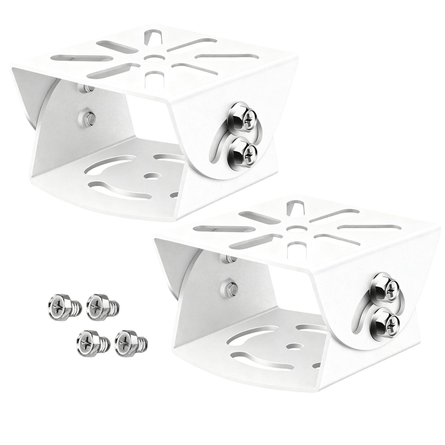 FINXRoll 2 Pack CCTV Security Camera Duckbill Mount Bracket - Heavy Duty Steel Universal Adapter for PTZ/Dome/Bullet Cameras, Wall/Ceiling/Pole