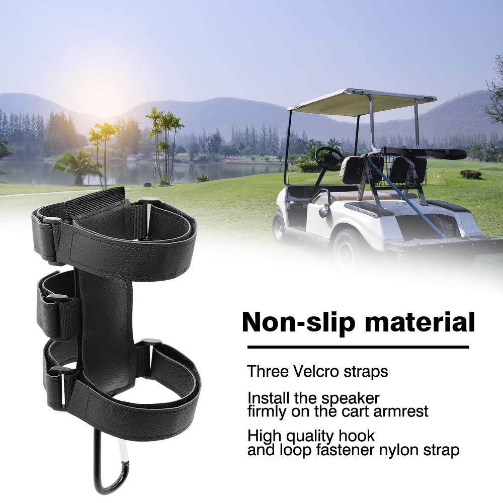 OAONY Portable Speaker Mount for Golf Cart Railing Bike or Boat -Waterproof Outdoor Adjustable Strap for Most Bluetooth Wireless Speakers Attachment