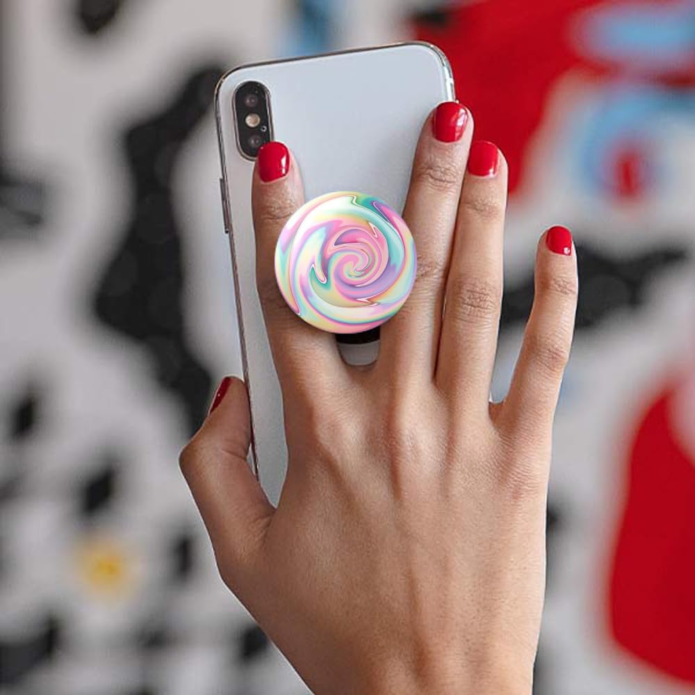 6 Pack - Collapsible Cell Phone Grip for Smartphones,Mobile Expanding Cellphone Holder Kicktand for Phone and Case - Colorful Rose Cloud
