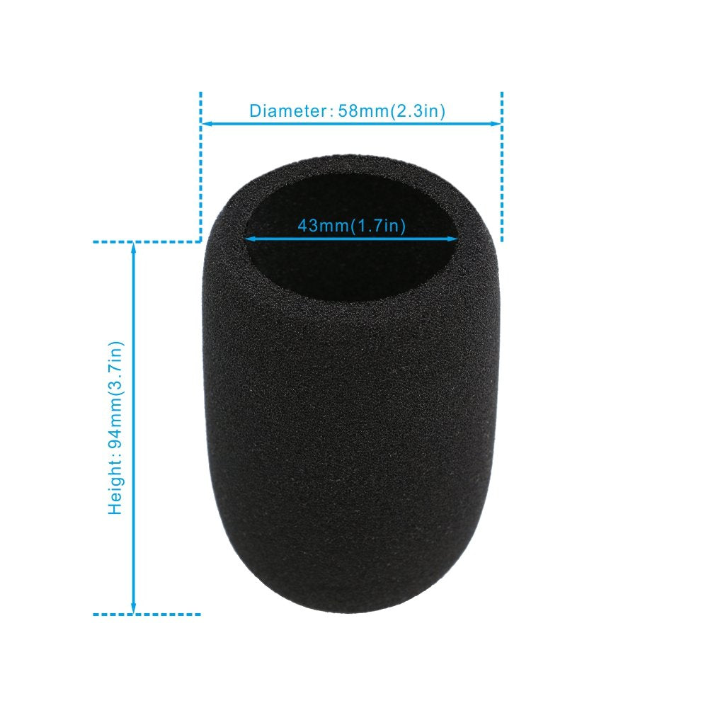 SUNMON Windscreen Foam Cover, Windscreen Pop Filter for Audio-technica AT2020 Condenser Studio Microphone,Compatible with AT-2035 AT-2050 ATR2500