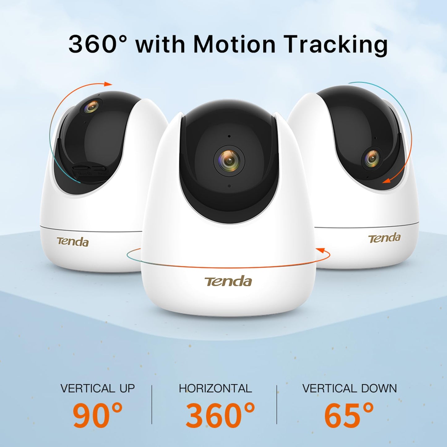 Tenda 2.5K Security Camera Indoor,4 MP Pet/Baby Cameras for Home Security, 2-Way Audio, Human/Pet/Baby Crying Detection, Night Vision, Plug-in WiFi