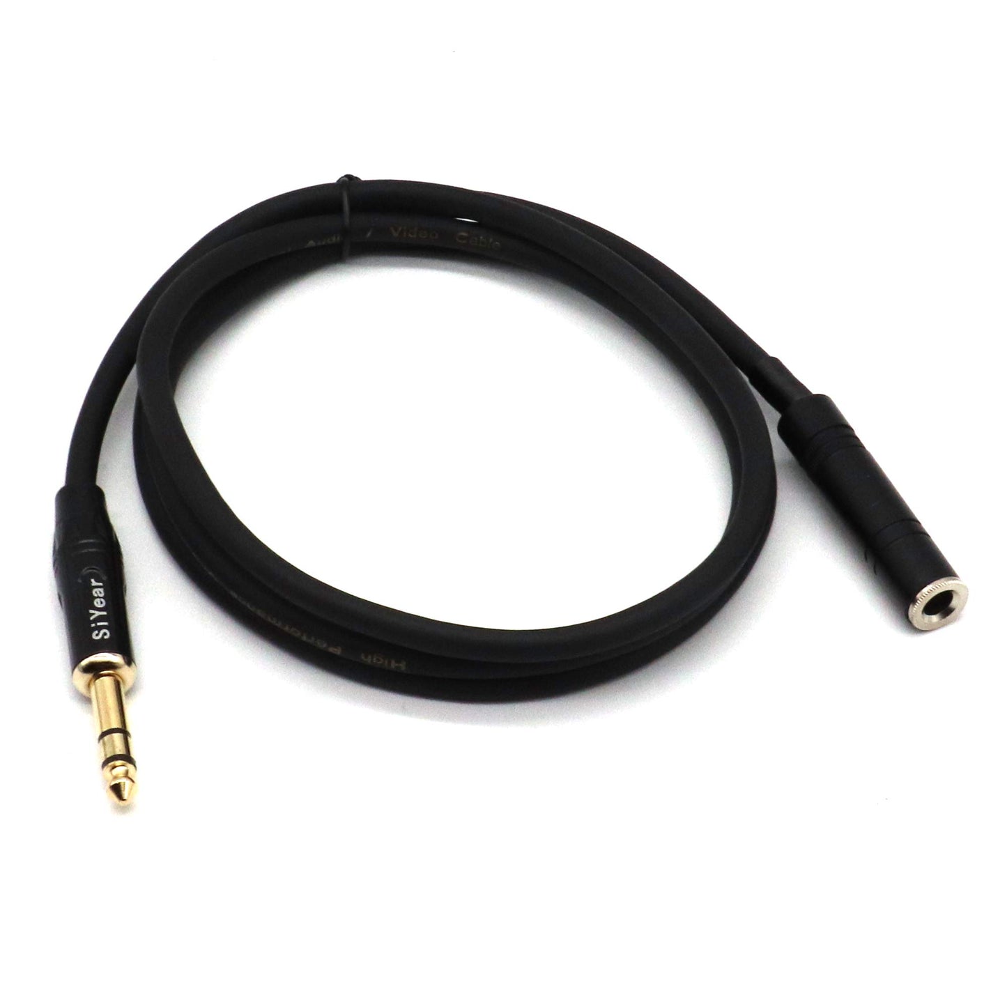 SiYear 1/4 inch Headphone Extension Cable,Gold-Plated 6.35mm Quarter inch TRS Male to 1/4" Female Stereo Jack Guitar Extension Cord(10Feet