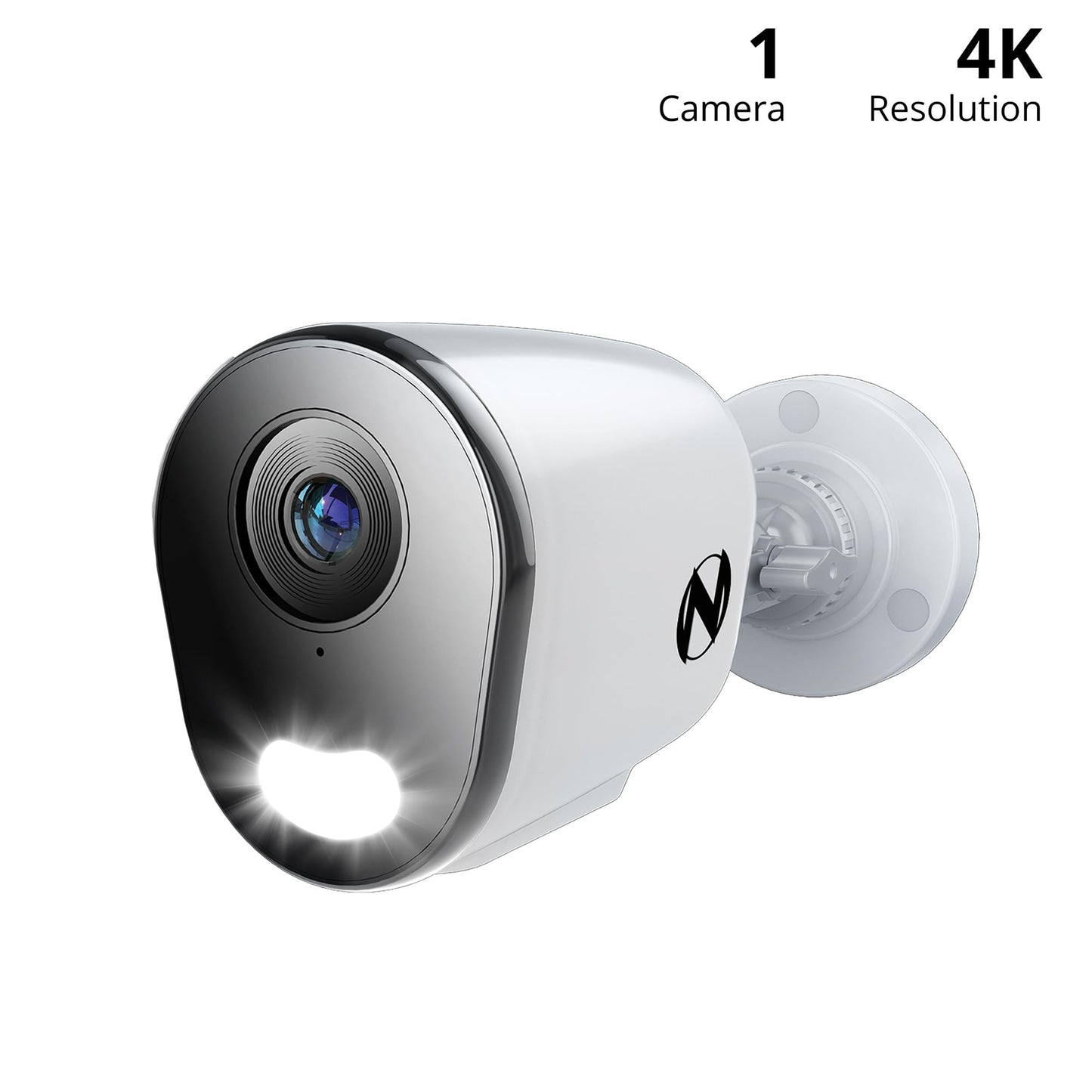 Night Owl Add On Wired IP 4K HD Indoor/Outdoor Deterrence Camera with 2-Way Audio (1-Pack) - Camera Cable Not Included (Requires Compatible NVR - Sold