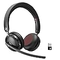 Dytole Wireless Headset with Mic for Work, Bluetooth 5.3 Headset with Noise Cancelling, Wireless Headphones with Mic & USB Dongle, 65H & Mute, Ideal…