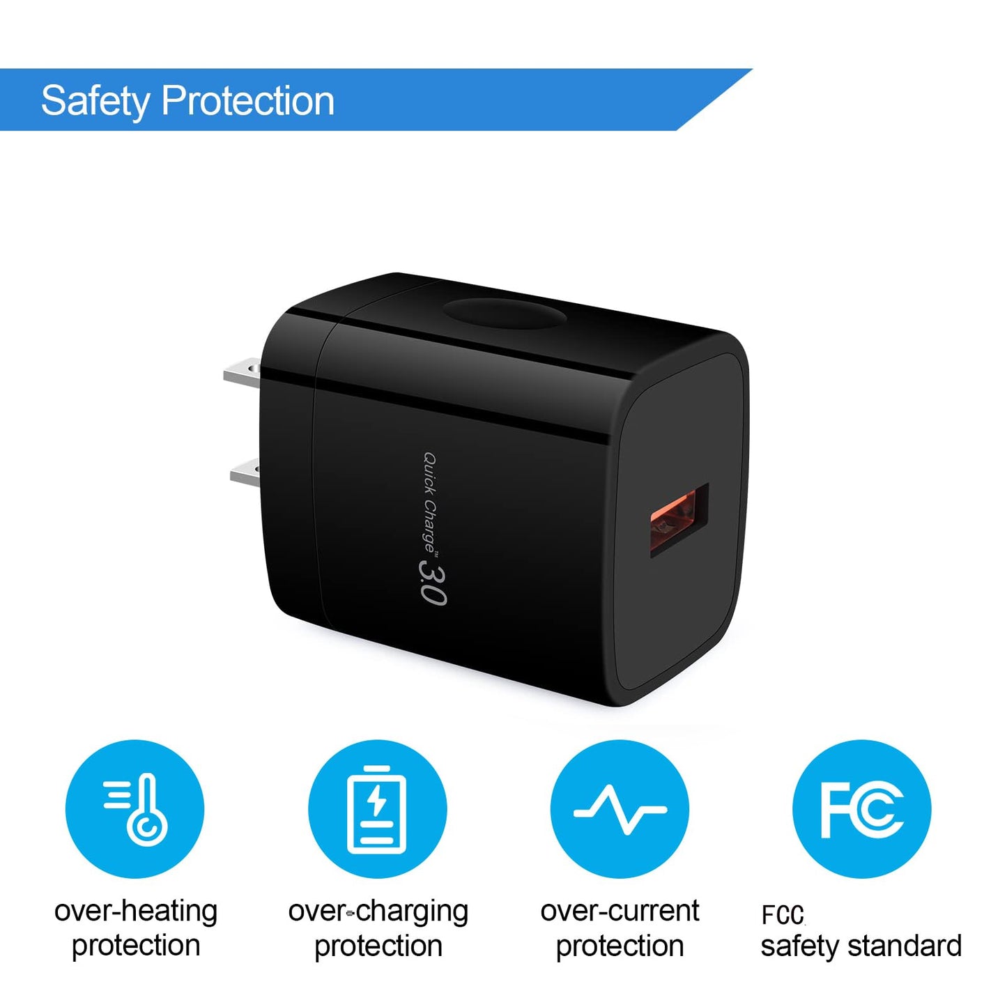OrSunday Quick Charge 3.0 Fast Charger Compatible Moto G10 G9 G8 G7 Power Plus Play, Edge/G Power/Stylus/Razr/One 5G Ace/G100, G6 X4 Z4 Z3 Z2 Z Play