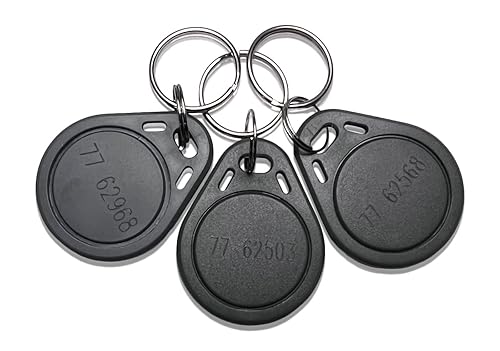 AuthorizID 10 - 26 Bit H10301 125 KHz Proximity Thin Grey Fobs Wiegand T5577 chip. Compatible with 1386 1326 7610 1586 1391 and 1346. Works