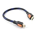 CablesOnline 1-Foot HDMI 1.4 M/M Braided Net Jacket Video/Audio Cable w/Ethernet, (H4-2601N)
