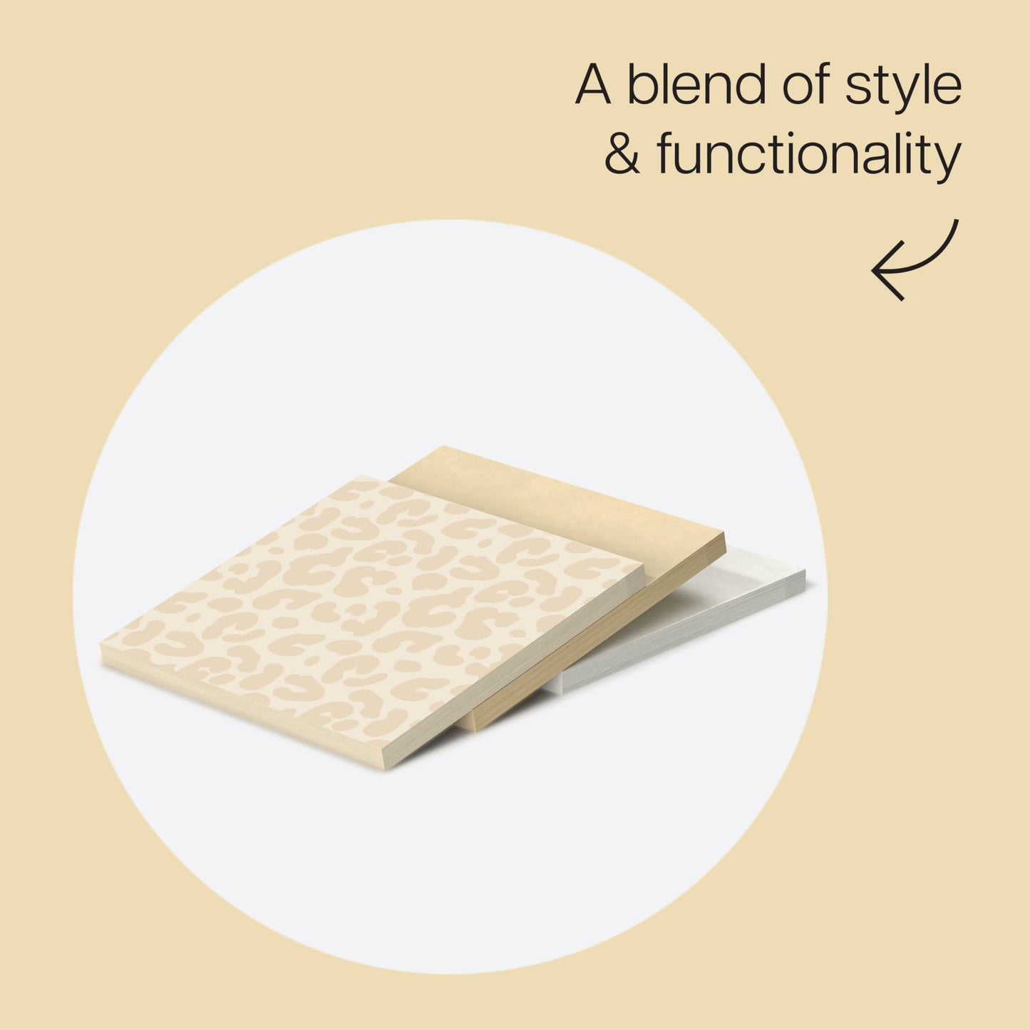 Post-it Polished Patterns, 3 x 3 in, 3 Sticky Notes Pads