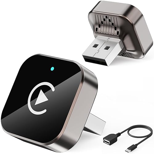 (2026 Upgraded) Wireless CarPlay Adapter for Apple iPhone?Android, Small Size,Plug and Play,Fast and Stable Connection Wireless Adapter