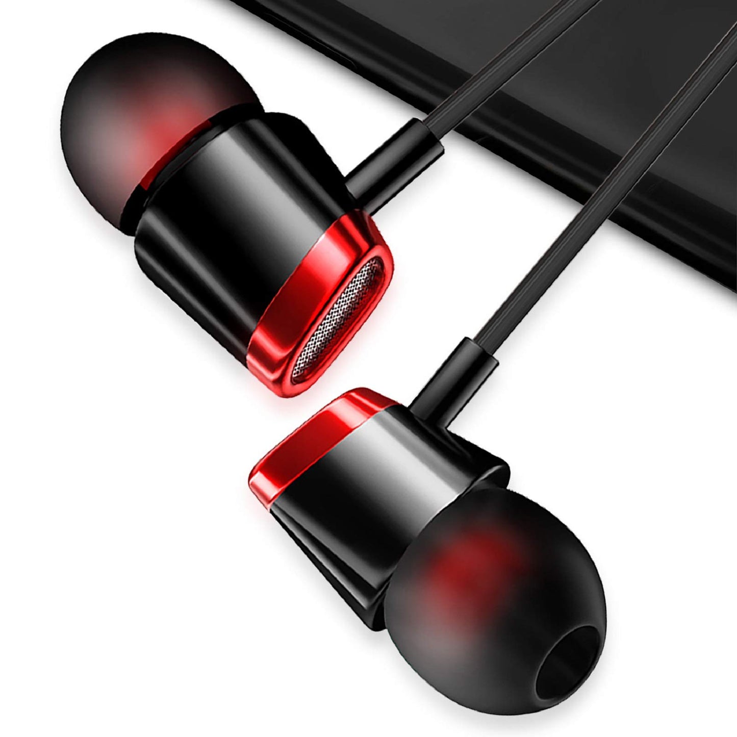 YNR 3 Pairs Wired Earbuds with Microphone & Volume Control, in Ear Earphones for School, Noise Islating, for 3.5mm Jack iPhone iPad iPod Samsung…