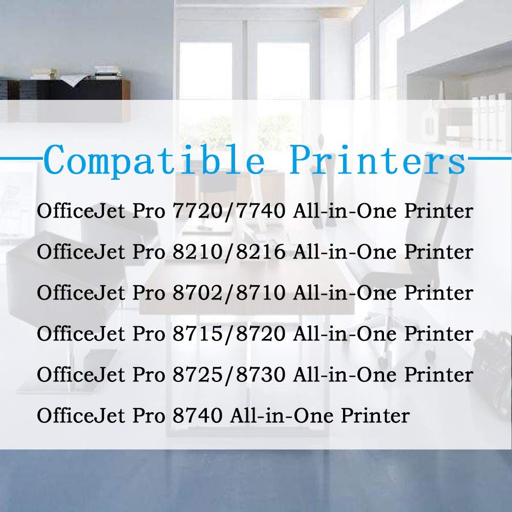 5-Pack Colorprint Compatible 952XL Ink Cartridge Replacement for HP 952 XL Work with OfficeJet 8710 8720 8730 8740 7720 7740 8715 8725 8210 8216 8702