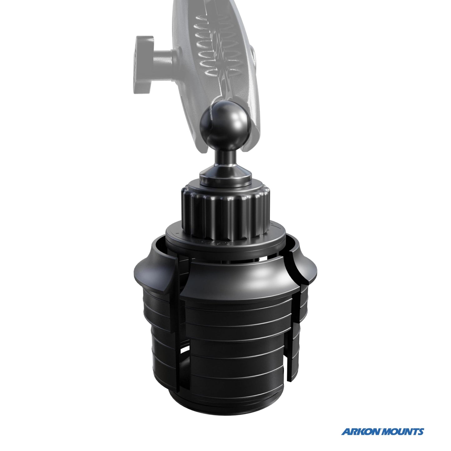 Arkon SPRM023 Cell Phone Cup Holder Mount Base for 1 Inch / 25mm Ball Double Socket Mounts, Black