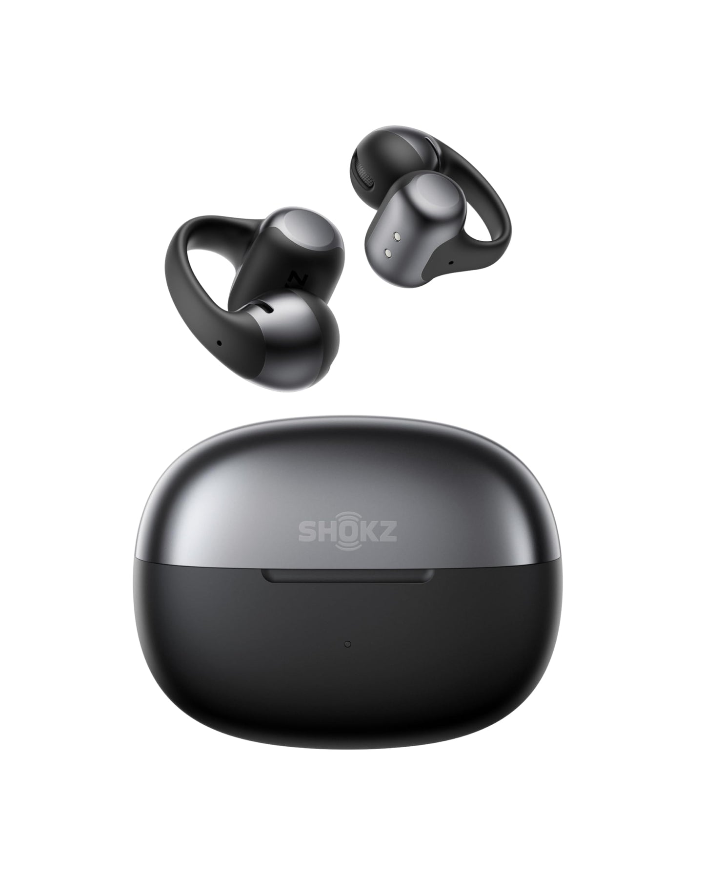 SHOKZ OpenDots ONE - Open-Ear Headphones Wireless Bluetooth Earbuds with Microphone, Secure, Lightweight, Clip-On Fit. Water Resistant - Fast Charging