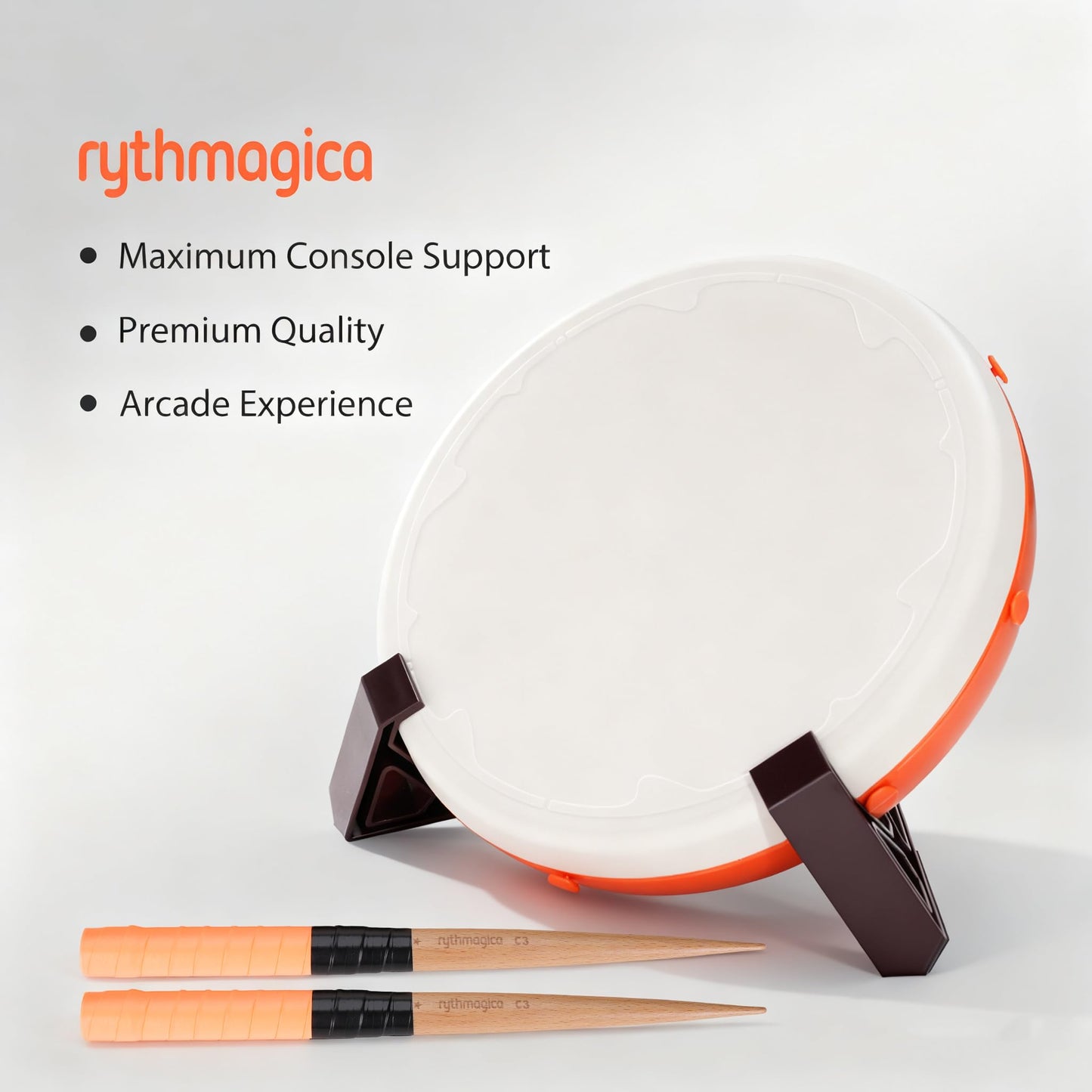 TDC10 Smart Pro Taiko Drum Controller Tatacon for NS Switch, Xbox X/S, PS4,PC, Less Noise, High Sensitivity, Precise Note Registration, Arcade Level