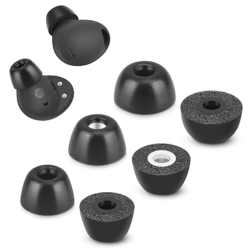 Memory Foam Tips for Samsung Galaxy Buds 2 Pro, No Silicone Eartips Pain, Anti-Slip Replacement Ear Tips, Fit in The Charging Case, Reducing Noise