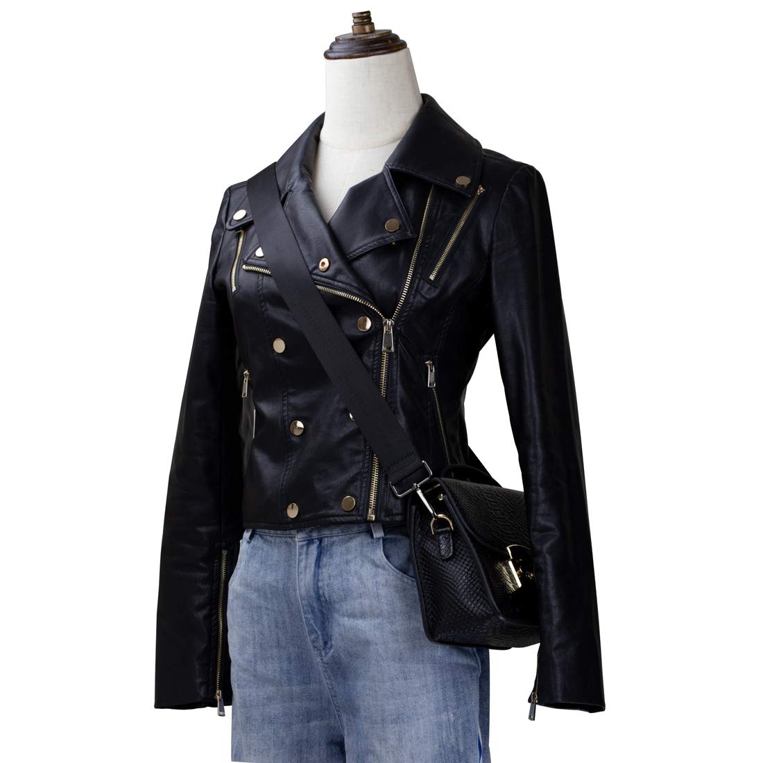 Allzedream Wide Purse Strap Replacement Crossbody Shoulder Bag Adjustable (Black)