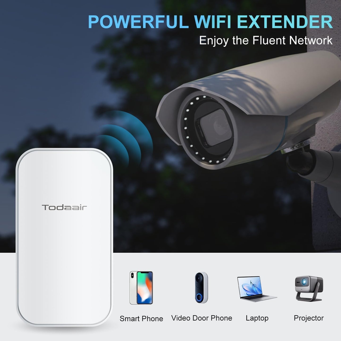 Outdoor WiFi Extender?WiFi Booster | Repeater & AP Mode?IP65 Weatherproof | Up to 300Mbps WiFi Repeater