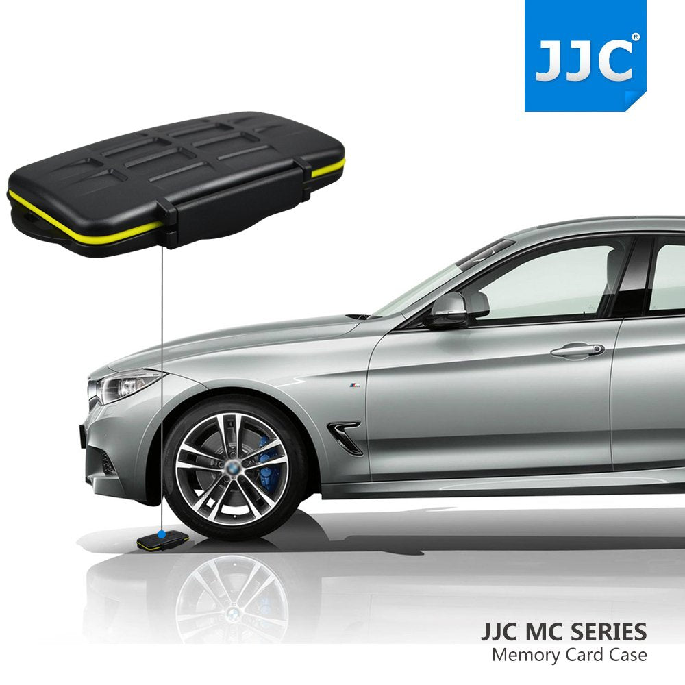 JJC MC-SD12 Water Resistant Holder Storage Memory Card Case fits 12 SD Cards