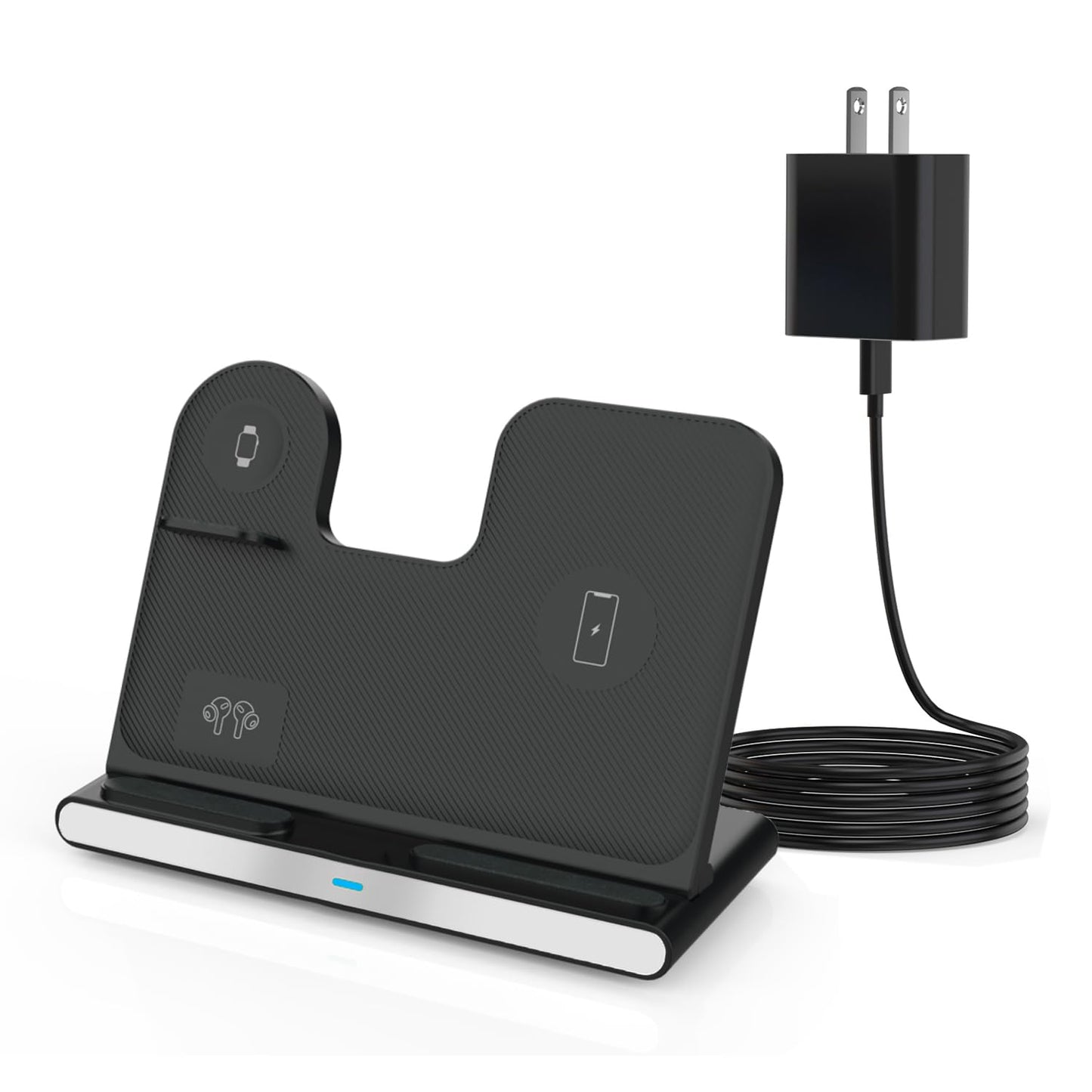 3 in 1 Wireless Charger Fast Charging Stand for Samsung, 15W Foldable Phone Charger Stand Android Charging Station for Samsung Galaxy S25/S24/S23