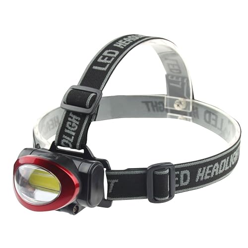 08-00692 3W Bright COB LED Headlamp - Multifunction Powerful Hard Hat for Hunting, Camping, Hiking - Lightweight 120 Lumen Work Headlight for Outdoor