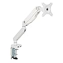 Office Star Ascend II Single Monitor Arms with Dual USB 3.0 Ports, 3-Point Rotation and VESA Mounting Bracket for 17-inch to 30-inch Monitors, White