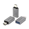 VisionTek USB C to USB A Adapter 3-Pack, 10Gbps USB 3.2 Gen 2, Aluminum Durable Design, Up to 15W Charging - iPhone 17, 16, 15 Pro, MacBook Pro, iPad…